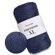 YarnArt Macrame XL, Темно-синій №162, шнур поліестеровий 4мм