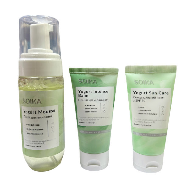 SOIKA  набір 3 в 1: пінка для вмивання, крем з spf 30, нічний крем-бальзам, фото 1