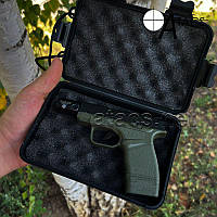 Запальничка пістолет "Gun Olive" + пластиковий кейс
