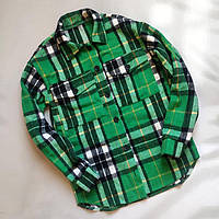 Стильна тепла картата сорочка для дівчинки