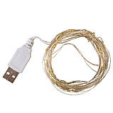 Гірлянда "Роса" 100 LED, жовта, 10 метрів на USB, фото 3