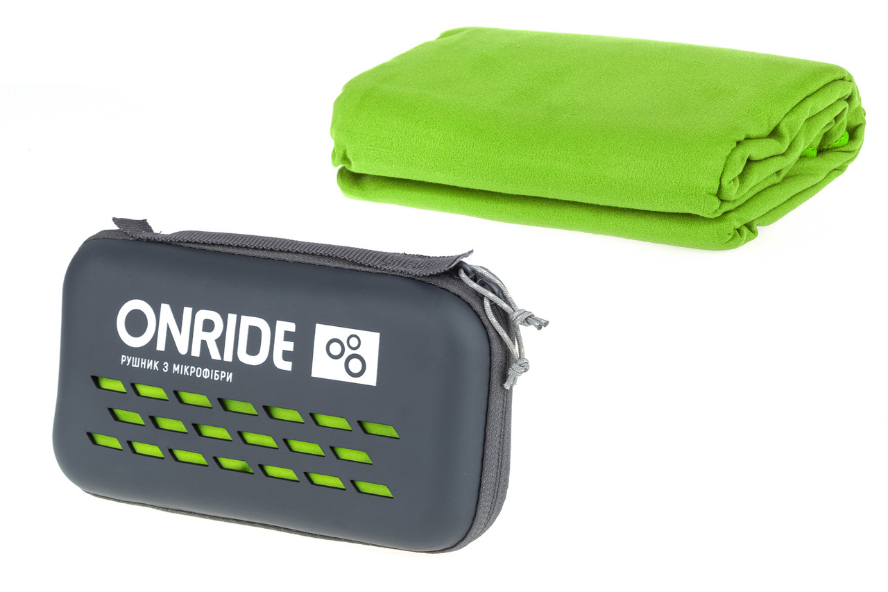 Рушник з мікрофібри ONRIDE Wipe 20 (120х60) у кейсі зелений