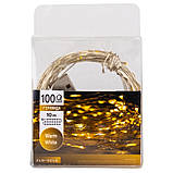 Гірлянда "Роса" 100 LED, жовта, 10 метрів на USB, фото 2