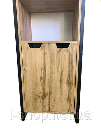 Офісна шафа лофт ШМВ-1 (400x800x1900) Дуб Аппалачі/Дуб Вотан Гамма стиль, фото 3