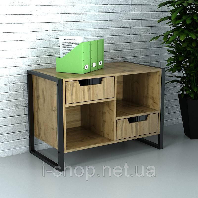 Офісна тумба лофт ТМПВ-2 (842x450x580) Дуб Аппалачі/Дуб Вотан Гамма стиль