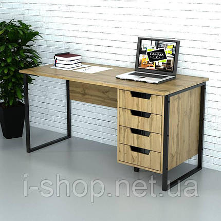 Офісний стіл лофт СМПВ-1 (1200x600x765) Дуб Аппалачі/Дуб Вотан Гамма стиль, фото 1