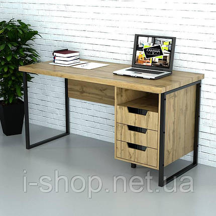Офісний стіл лофт СМПВ-2 (1200x600x765) Дуб Аппалачі/Дуб Вотан Гамма стиль, фото 1