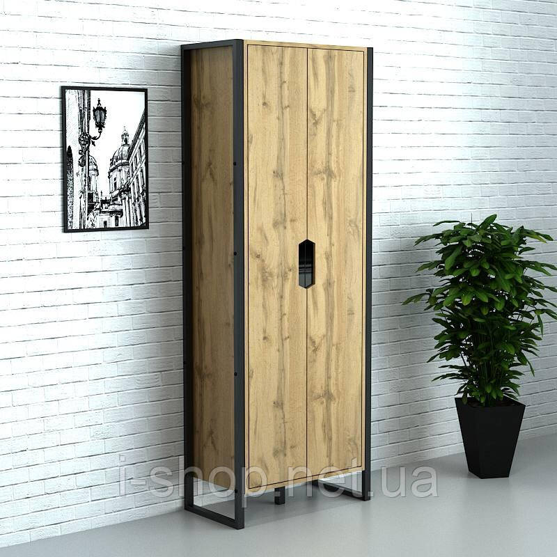 Офісна шафа лофт ШМВ-4 (600x400x1900) Дуб Аппалачі/Дуб Вотан Гамма стиль