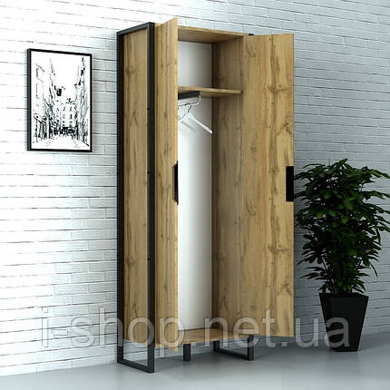 Офісна шафа лофт ШМВ-4 (600x400x1900) Дуб Аппалачі/Дуб Вотан Гамма стиль, фото 2