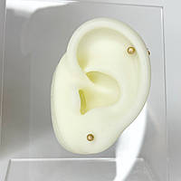 Сережки позолота Xuping Ювелірна біжутерія Пусети гвоздики Золотистий 3 мм S15266