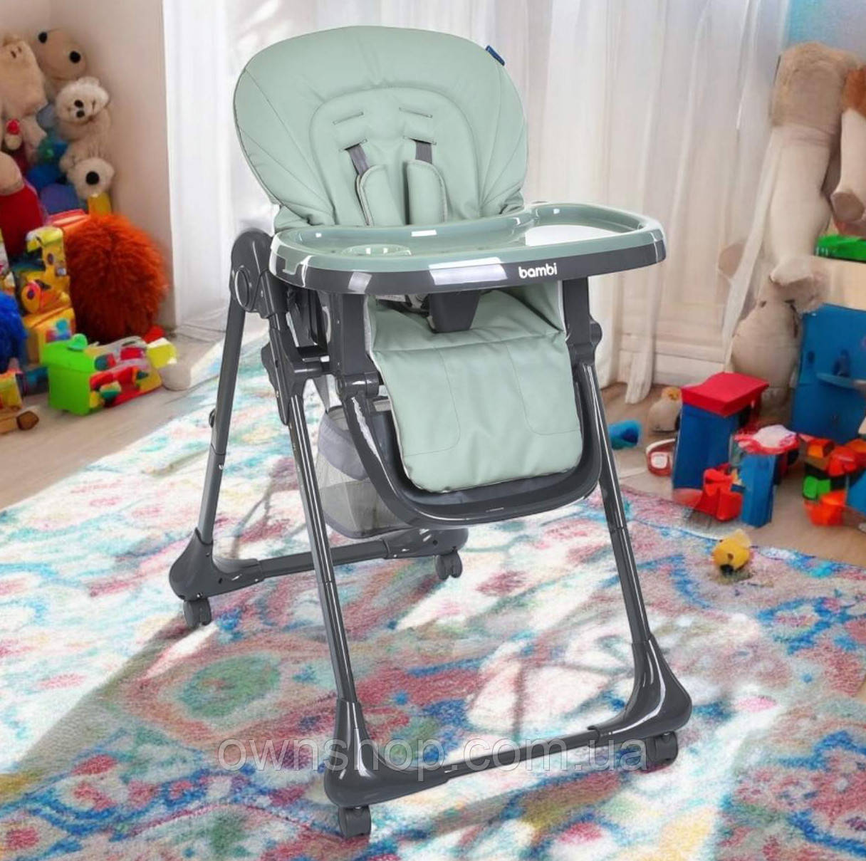 Дитячий стільчик-трансформер для годування M 3233L-G Jade Green, фото 1