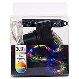 Гірлянда-хвіст, електромережа 200 LED, різнобарвна, 2 метри, електромережа, фото 2