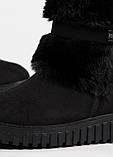 Зимові жіночі дутики на широку ногу чорні (4404), фото 7