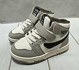 Кросівки дитячі високі хайтопи утеплені BBT  30 18.0 см  бежеві, фото 4