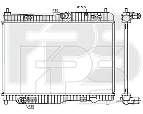 Радіатор охолодження Ford Fiesta (13-17) 1.0 EcoBoost (NRF)