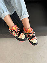 Жіночі кросівки Nike Dunk Low Black Pink Кеди Найк Данк Лоу чорні з рожевим шкіряні демісезон, фото 3