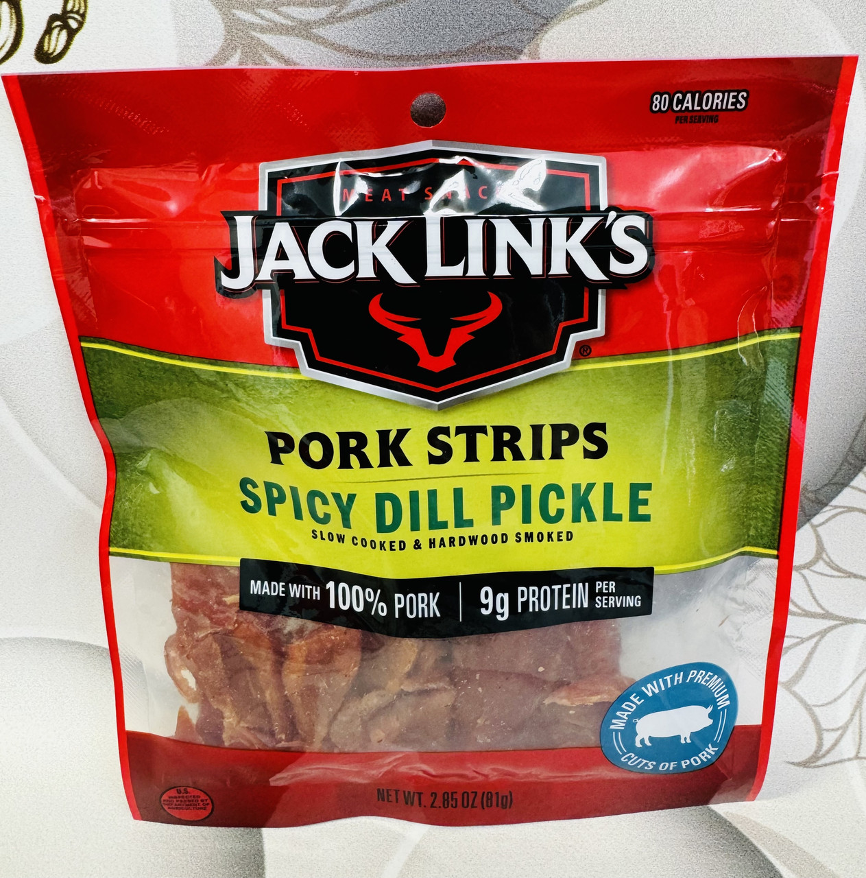 В'ялена підкопчена свинина Jack Links Pork Strips Spicy Dill Pickle