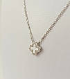 Срібне кольє "Клевер" з перламутром і цирконієм (Арт.52111494134), фото 2