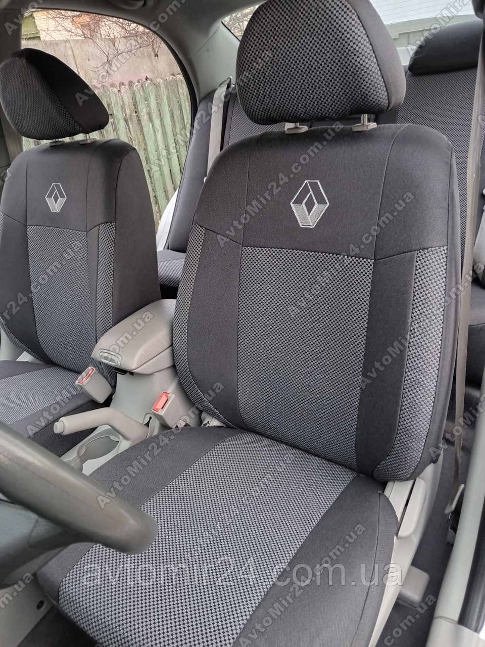 Чохли в салон Renault Kangoo (зад 1/3) 1998-2008 чохли для сидінь Рено Кангоо авто чохли Renault Kangoo