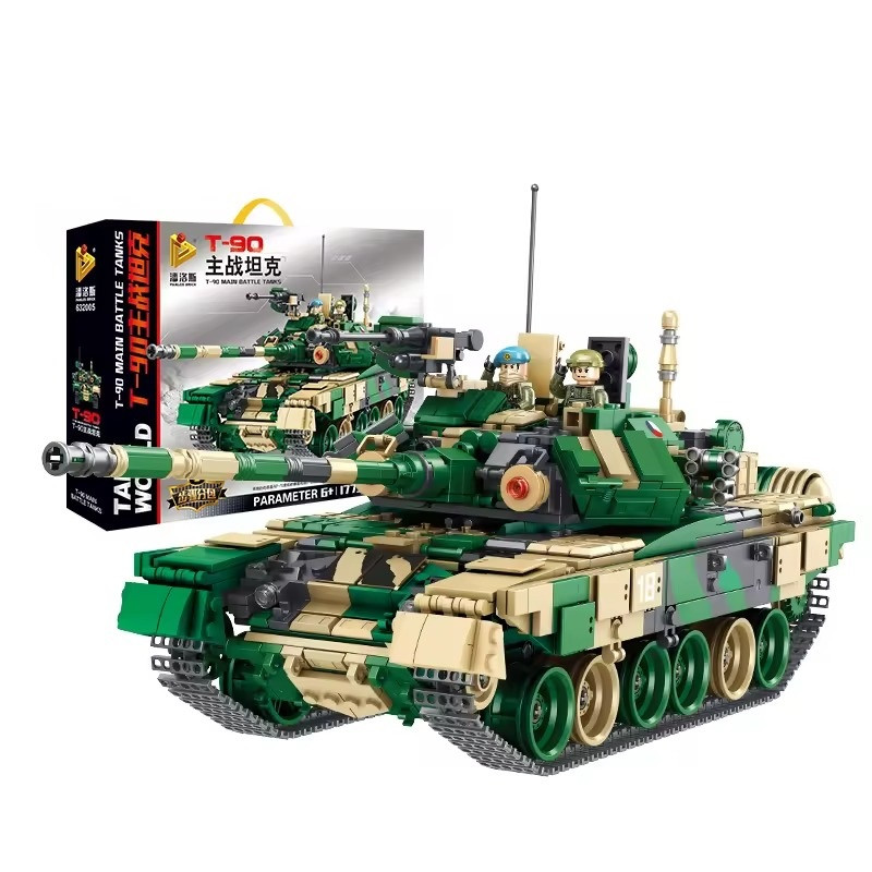 Конструктор дитячий ігровий військовий Танк ЗСУ T-90 на 1773 деталі, фото 1