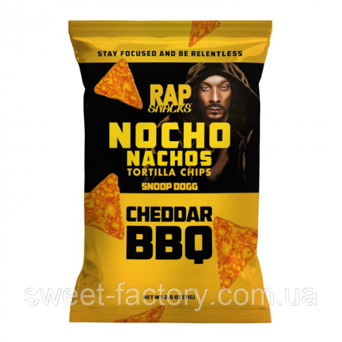 Чіпси Rap Snacks Nachos Snoop Dogg BBQ Cheddar 71g, фото 1