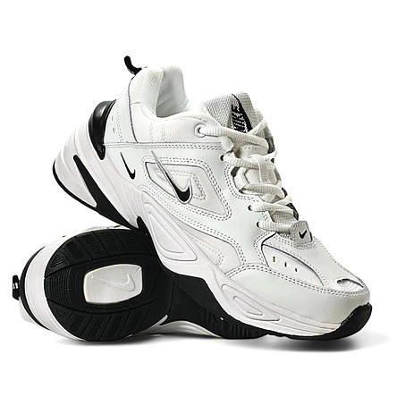 Підліткові кросівки весняні Nike Air Monarch шкіряні білі демісезонні, фото 1