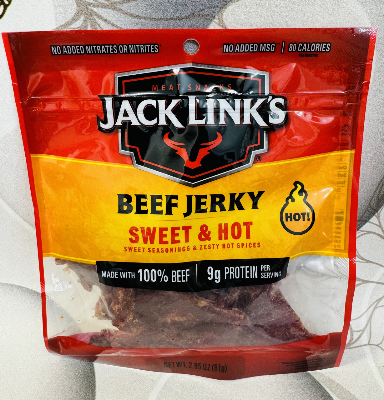 В'ялене яловиче cолодко-пекуче м'ясо Jack Links Beef Jerky