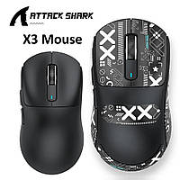Ігрова мишка Attack Shark X3 26000DPI PAM3395 Wireless BT5.2 Black