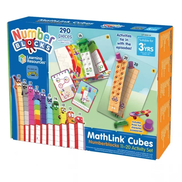 Навчальний набір Learning Resources Numberblocks Вчимося рахувати від 11 до 20 LSP0950-UK MathLink Cubes hand2mind , Міккі Маус