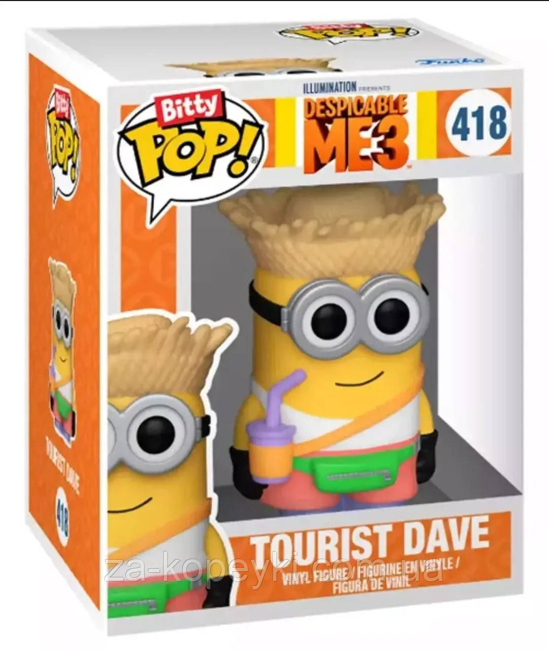 Колекційна фігурка Funko Pop Гадкий Я Турист Дейв Фанко Поп Despicable Me Tourist Dave №418