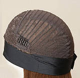 Перука афро пшеничний блонд, світло русява хвиляста із пов'язкою на сітці, фото 3