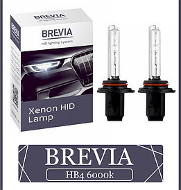 Комплект автомобільних ксенонових ламп HB4 6000k "BREVIA" 2 шт.