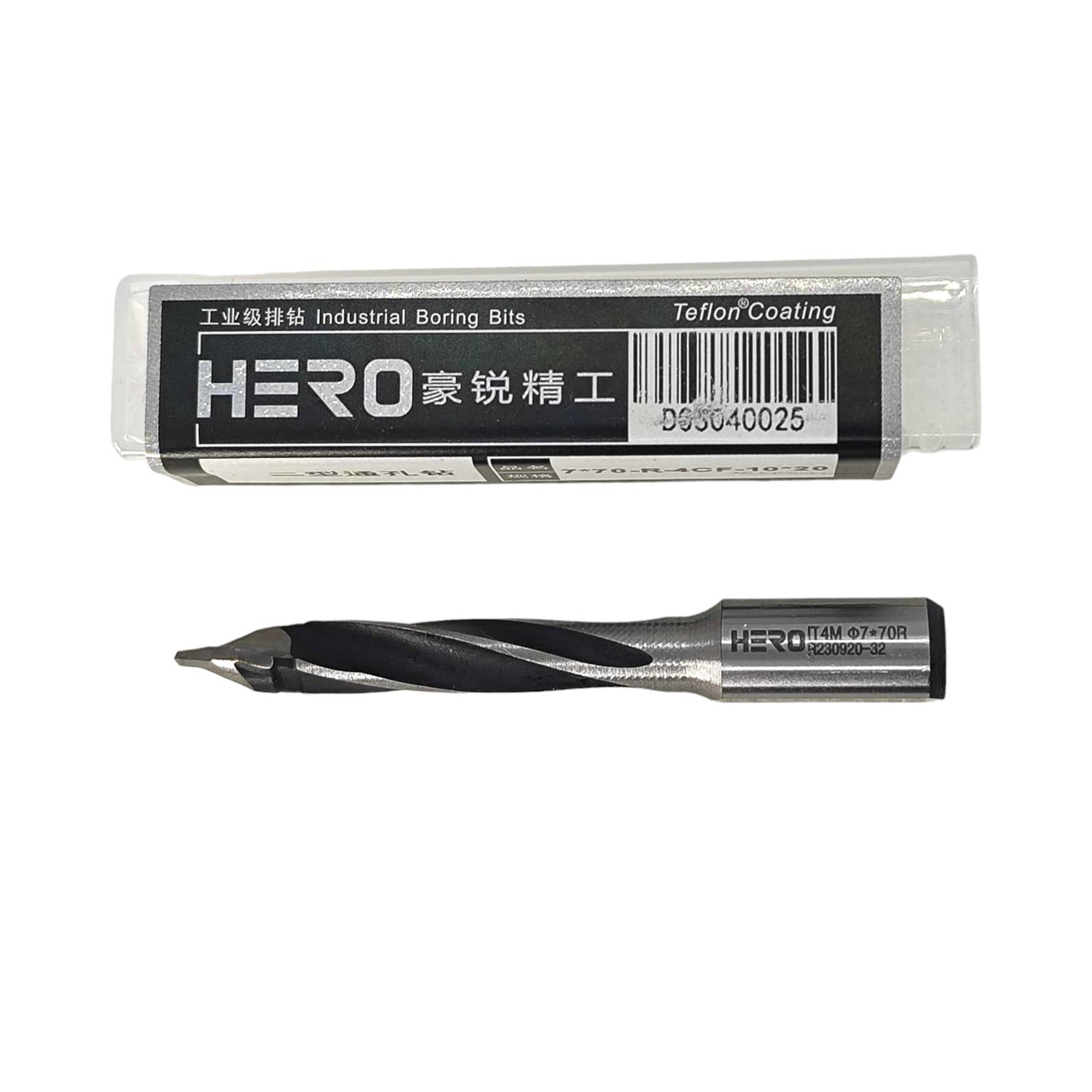 HERO Свердло наскрізне 7х70 D=7 мм, L=70 мм, S=10x20 мм Праве