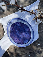 Тарілка Овальна 26/22 см Синє Капучино