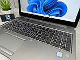 I7-8850H, FullHD ips, 16gb, 512gb ssd, Ігровий ноутбук Hp Хп Zbook 15 G5, Nvidia P1000 4gb, фото 6