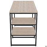 Стіл комп'ютерний Джет / Jet JT1200 (1187х550х750Н) каркас чорний/ стільниця Дуб Сонома, фото 7