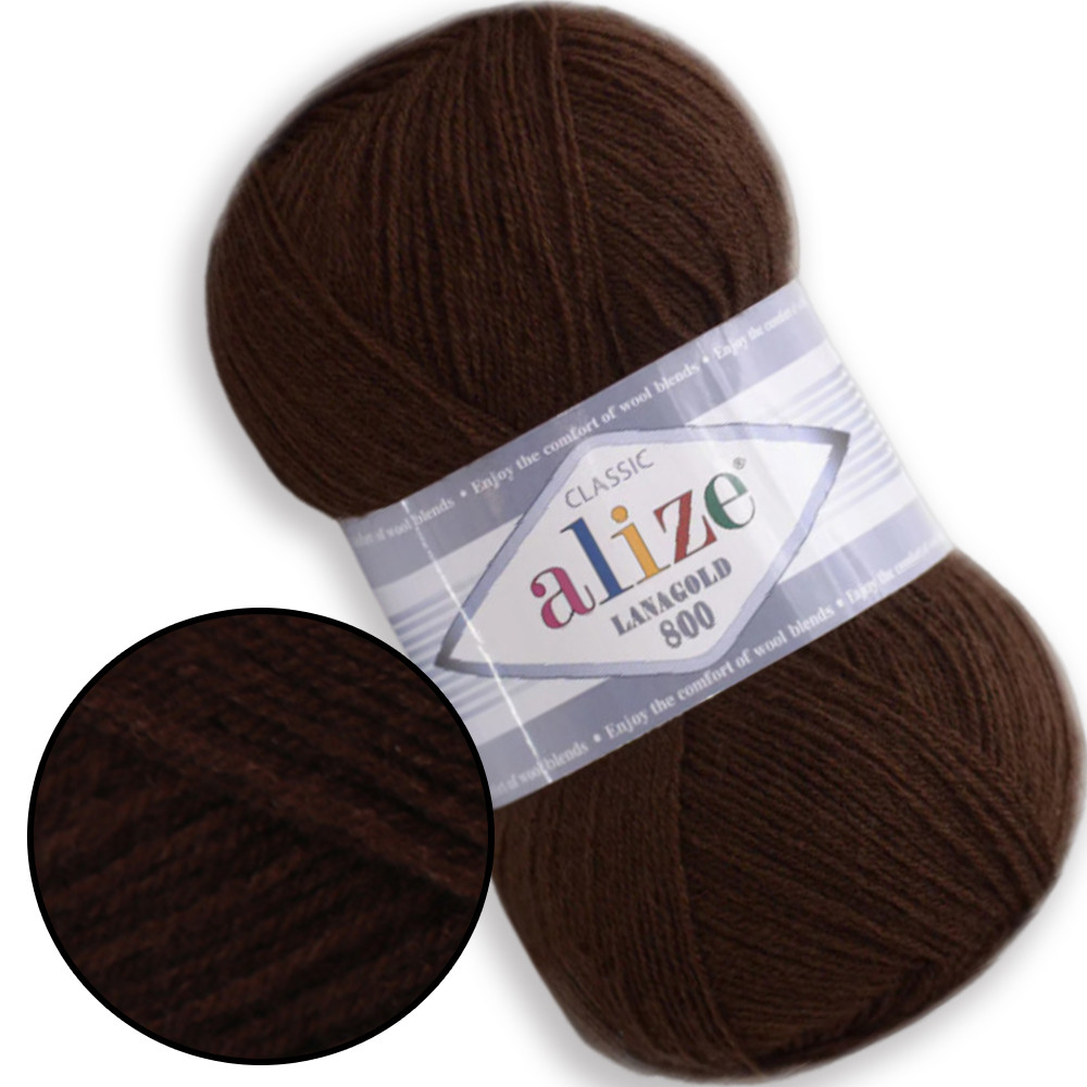 Alize LanaGold 800, Коричневий №26, фото 1