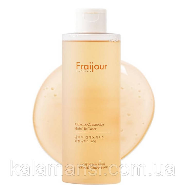 Антивіковий тонер з женьшенем та пептидами Fraijour Alchemic Ginsenoside Herbal Rx Toner 250мл
