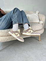 Жіночі кросівки Nike Dunk Low Sanddrift Кеди Найк Данк Лоу бежеві замшеві демісезон, фото 3