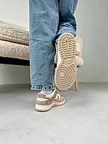 Жіночі кросівки Nike Dunk Low Sanddrift Кеди Найк Данк Лоу бежеві замшеві демісезон, фото 4