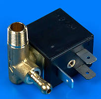 Кутовий електромагнітний клапан для парогенератора праски 1/8" (правий вихід)