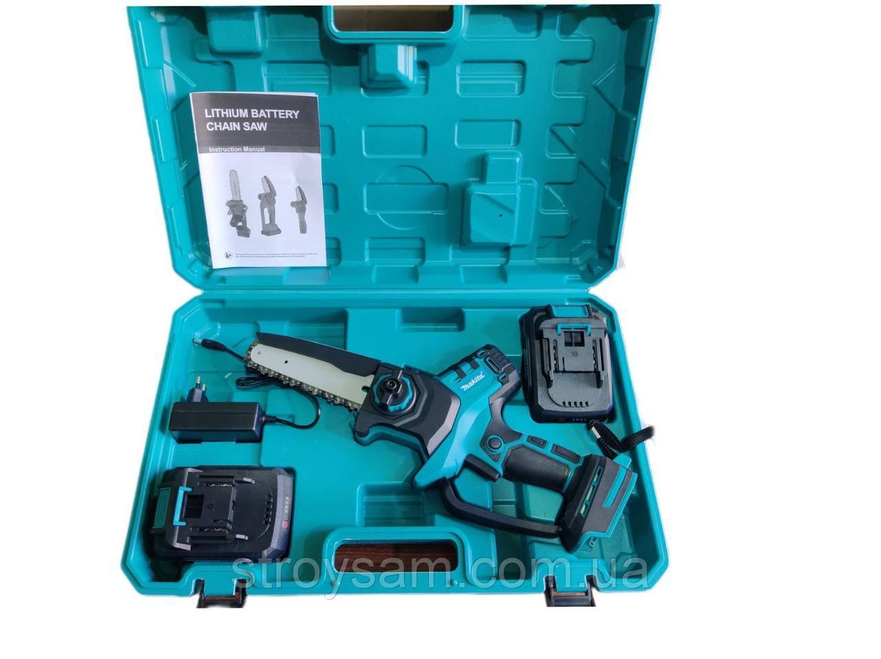 Акумуляторна міні-пила Makita DUC190Z з індикатором заряду (24V, 5Аh) АКБ веткоріз Макіта, фото 1
