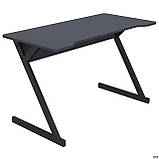 Стіл комп'ютерний Декстер / Dexter DX1200 (1200х600х750Н) каркас чорний графіт / стільниця Антрацит, фото 2