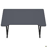 Стіл комп'ютерний Декстер / Dexter DX1200 (1200х600х750Н) каркас чорний графіт / стільниця Антрацит, фото 3