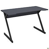 Стіл комп'ютерний Декстер / Dexter DX1200 (1200х600х750Н) каркас чорний графіт / стільниця Антрацит, фото 6