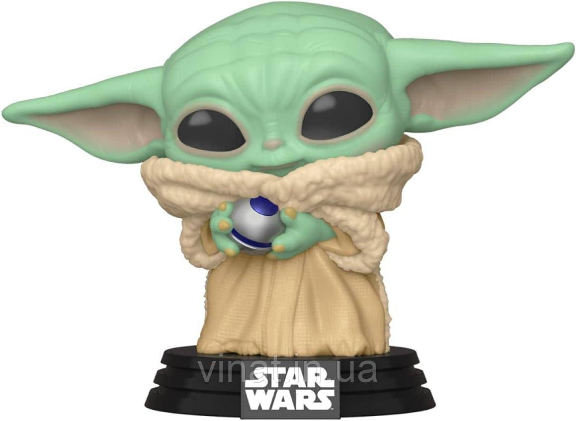 Колекційна фігурка Funko Pop Bobble Star Wars Mandalorian The Child Baby Yoda Grogu with Control Knob Зіркові воїни Мандалорець