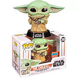 Колекційна фігурка Funko Pop Bobble Star Wars Mandalorian The Child Baby Yoda The Child with Pendant Зіркові воїни Мандалорець, фото 4