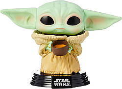 Колекційна фігурка Funko Pop Bobble Star Wars Mandalorian The Child Baby Yoda The Child with Cup Зіркові воїни Мандалорець Малюк
