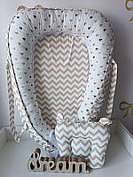 Кокон, гніздечко для новонародженого, кокон позиціонер для дитини, кокон для сну Angelok-child