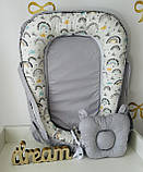 Кокон, гніздечко для новонародженого, кокон позиціонер для дитини, кокон для сну Angelok-child, фото 6